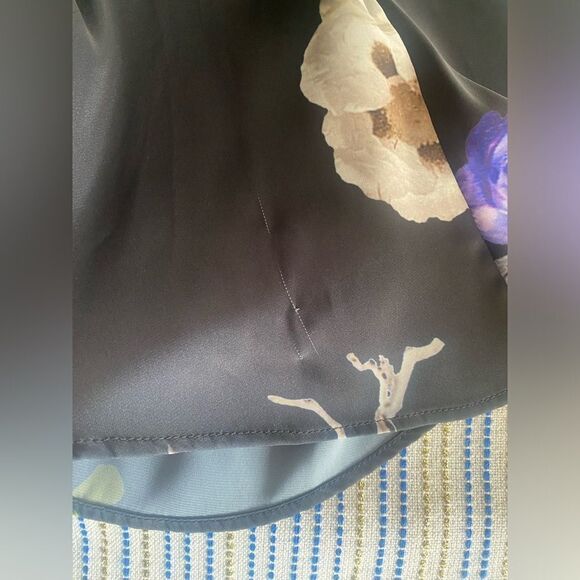 Acne Studios Big Flower Black  Mini Dress Size Small - Picture 16 of 16